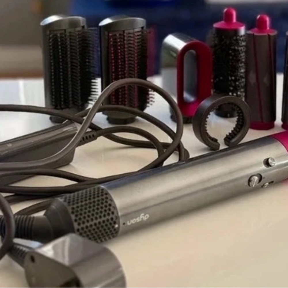 Dyson Multitool Hair Styling Set in Silver and Magenta